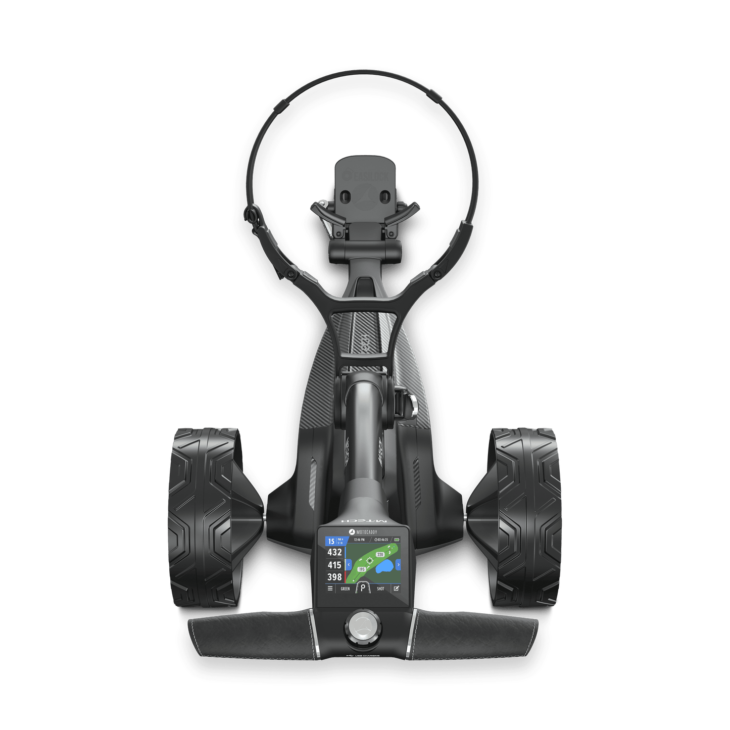Motocaddy M-TECH GPS - Golftrolley Frontansicht