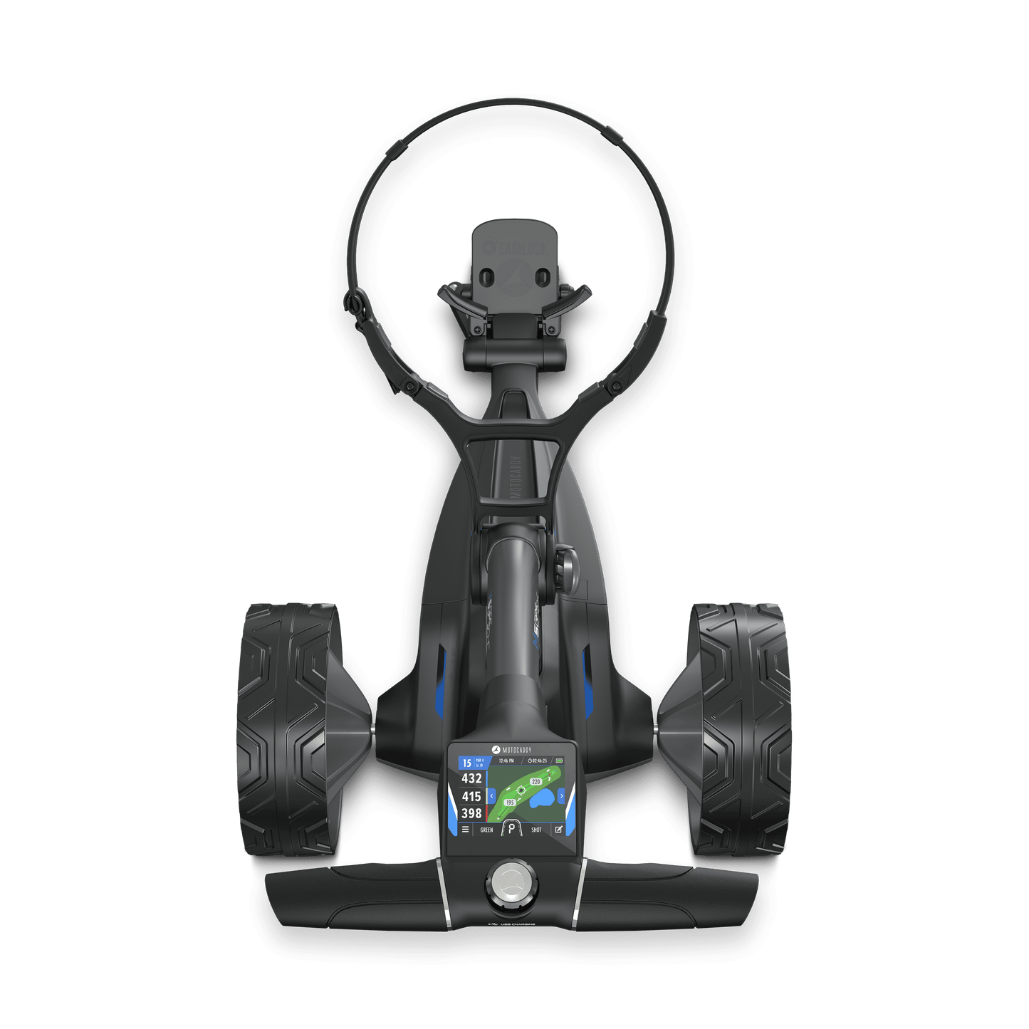 Motocaddy M5 GPS DHC Ultra-Li-Akku Frontansicht