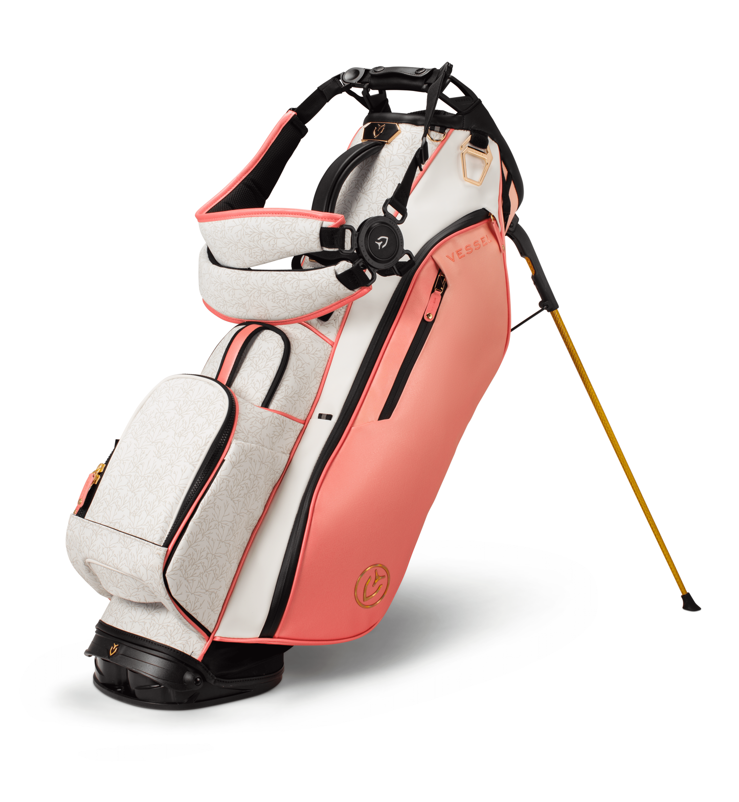 VESSEL Golfbag weiß coral