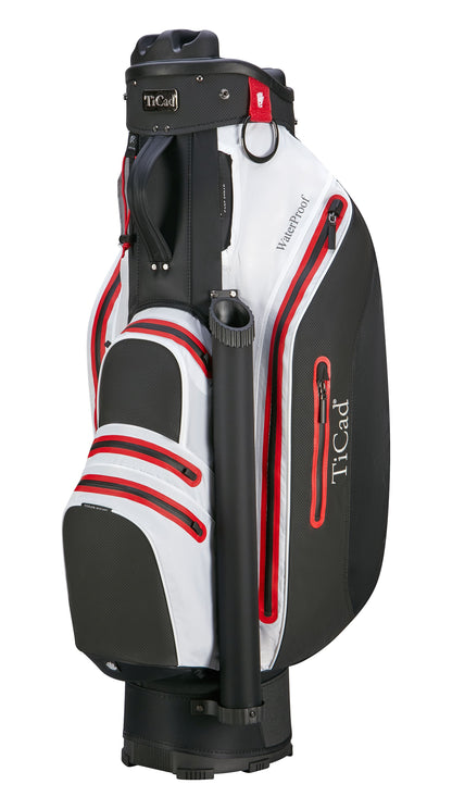 TiCad Cartbag QO9 Premium Waterproof schwarz weis rot